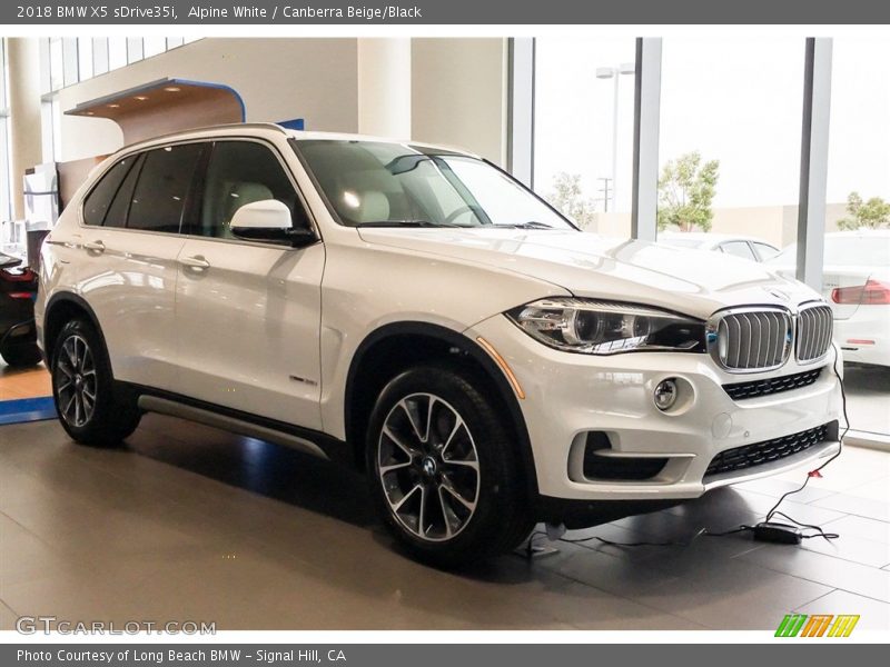 Alpine White / Canberra Beige/Black 2018 BMW X5 sDrive35i