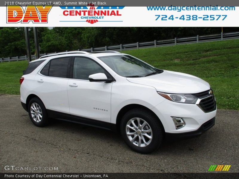 Summit White / Jet Black 2018 Chevrolet Equinox LT AWD