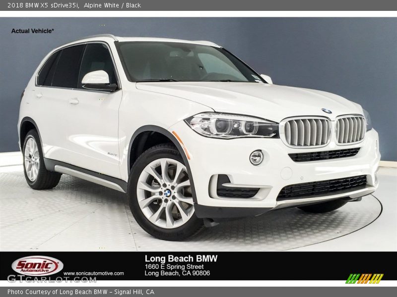 Alpine White / Black 2018 BMW X5 sDrive35i