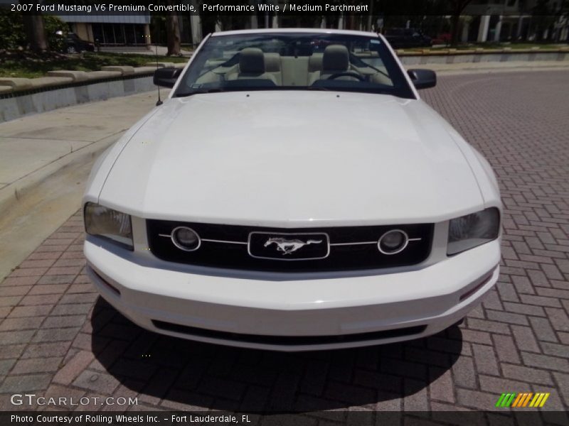 Performance White / Medium Parchment 2007 Ford Mustang V6 Premium Convertible