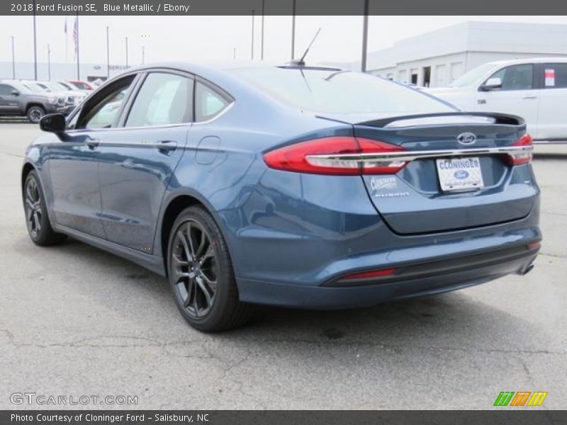 Blue Metallic / Ebony 2018 Ford Fusion SE