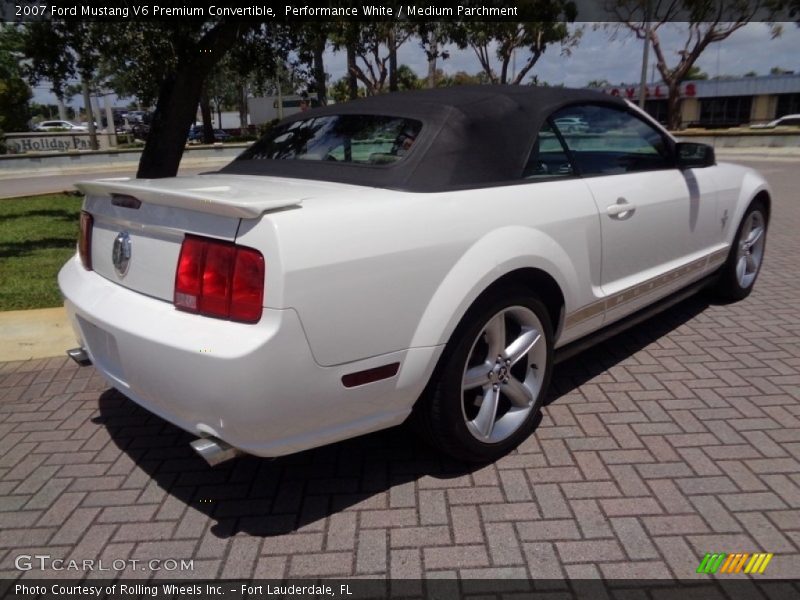 Performance White / Medium Parchment 2007 Ford Mustang V6 Premium Convertible