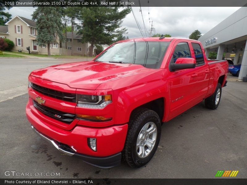 Red Hot / Jet Black 2018 Chevrolet Silverado 1500 LT Double Cab 4x4