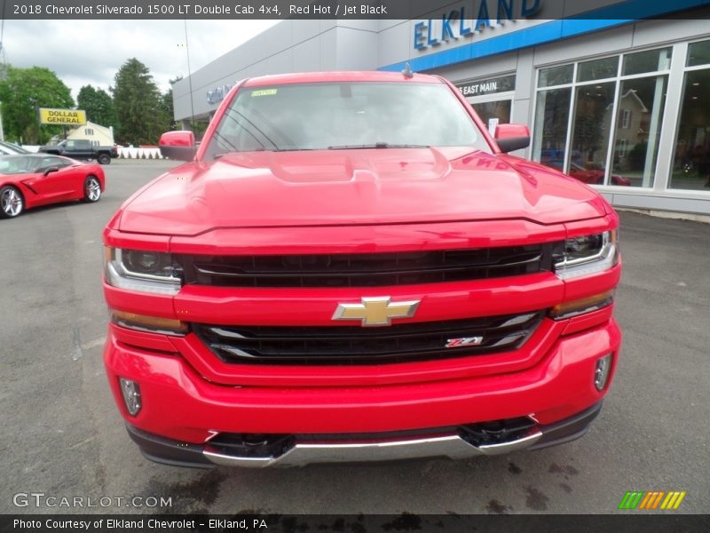 Red Hot / Jet Black 2018 Chevrolet Silverado 1500 LT Double Cab 4x4