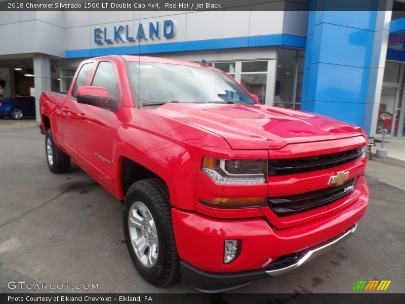 Red Hot / Jet Black 2018 Chevrolet Silverado 1500 LT Double Cab 4x4