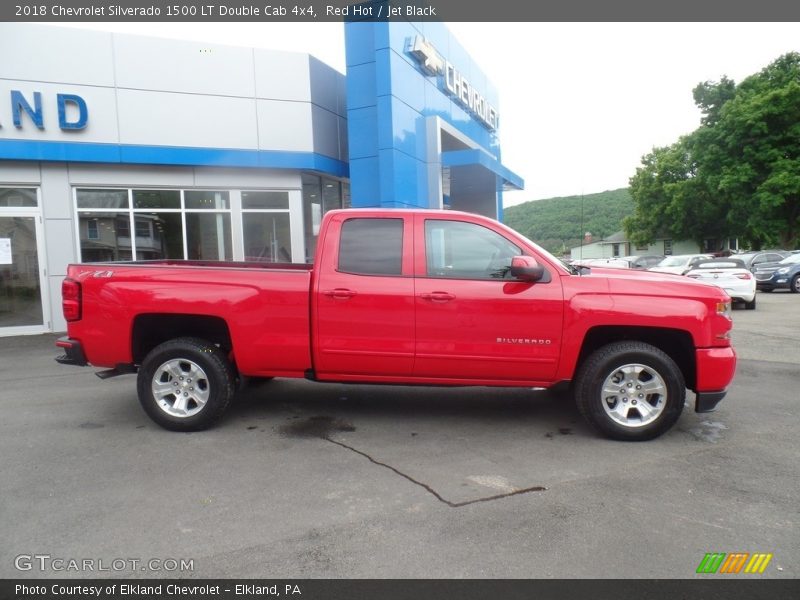 Red Hot / Jet Black 2018 Chevrolet Silverado 1500 LT Double Cab 4x4