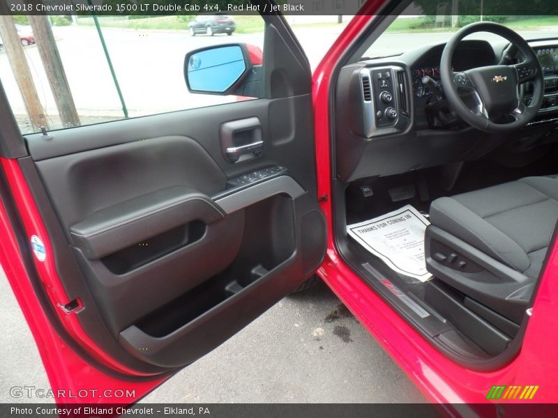 Red Hot / Jet Black 2018 Chevrolet Silverado 1500 LT Double Cab 4x4