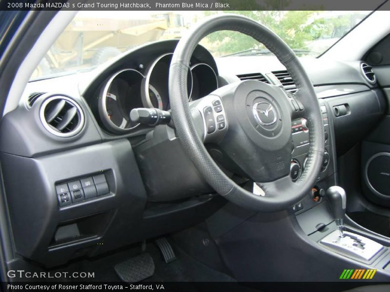 Phantom Blue Mica / Black 2008 Mazda MAZDA3 s Grand Touring Hatchback