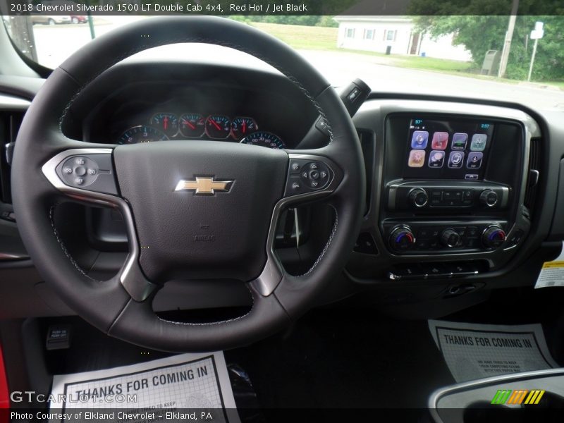 Red Hot / Jet Black 2018 Chevrolet Silverado 1500 LT Double Cab 4x4