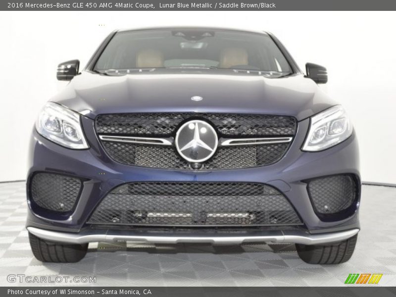 Lunar Blue Metallic / Saddle Brown/Black 2016 Mercedes-Benz GLE 450 AMG 4Matic Coupe