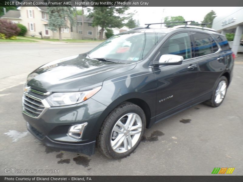 Nightfall Gray Metallic / Medium Ash Gray 2018 Chevrolet Equinox Premier AWD