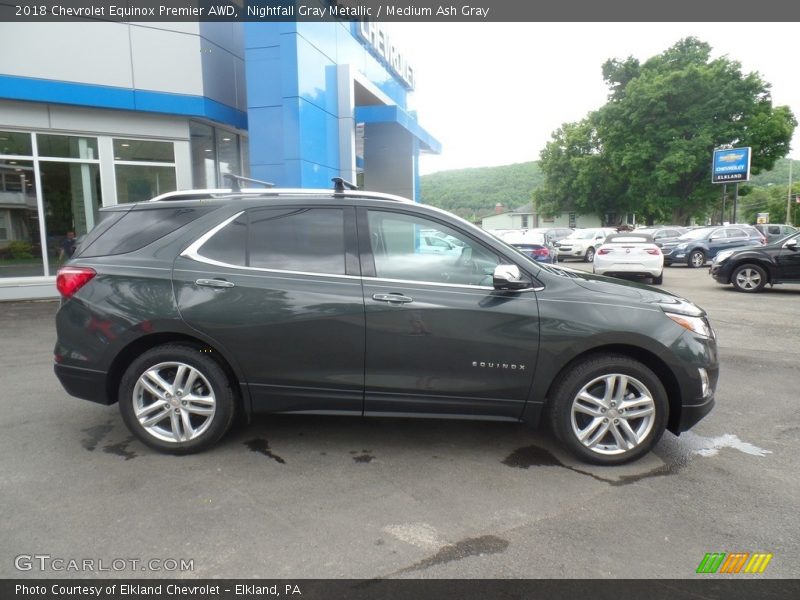 Nightfall Gray Metallic / Medium Ash Gray 2018 Chevrolet Equinox Premier AWD