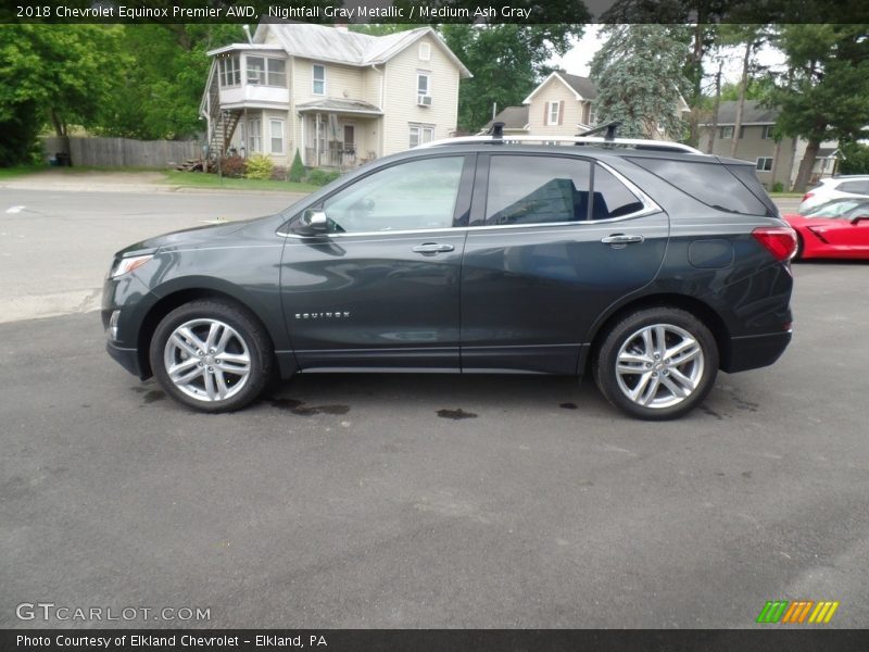 Nightfall Gray Metallic / Medium Ash Gray 2018 Chevrolet Equinox Premier AWD