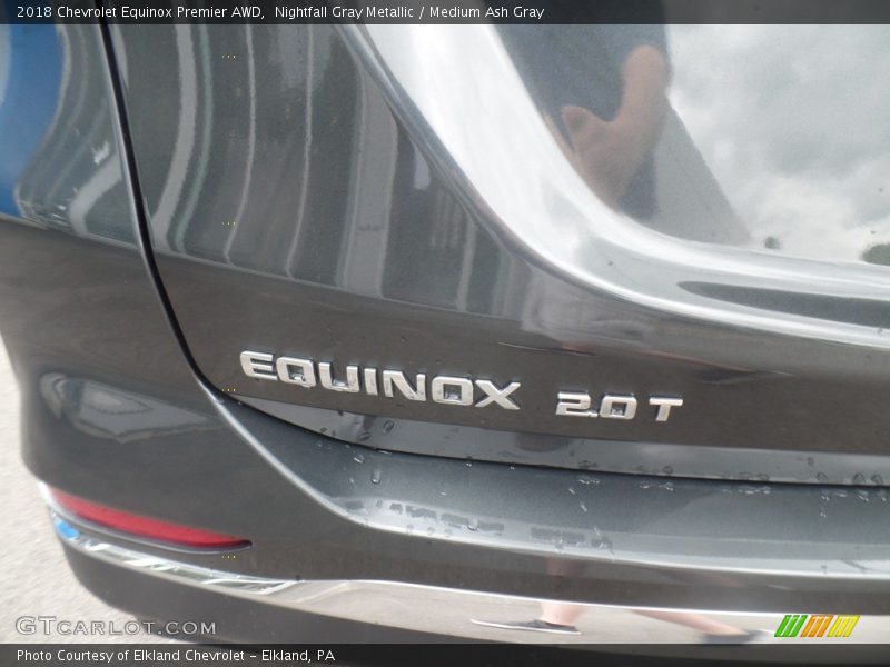 Nightfall Gray Metallic / Medium Ash Gray 2018 Chevrolet Equinox Premier AWD