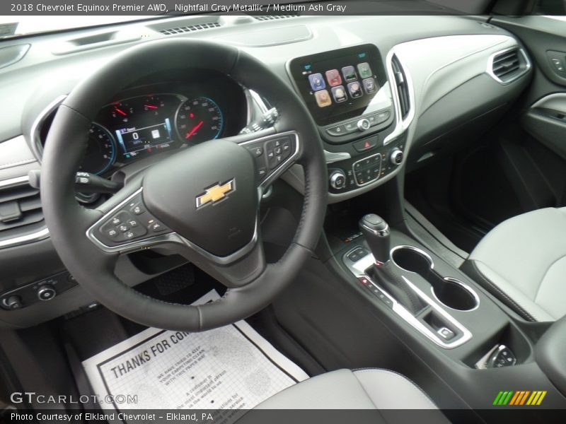 Nightfall Gray Metallic / Medium Ash Gray 2018 Chevrolet Equinox Premier AWD
