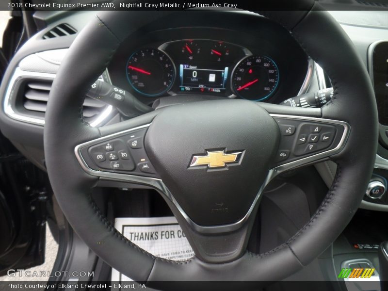 Nightfall Gray Metallic / Medium Ash Gray 2018 Chevrolet Equinox Premier AWD