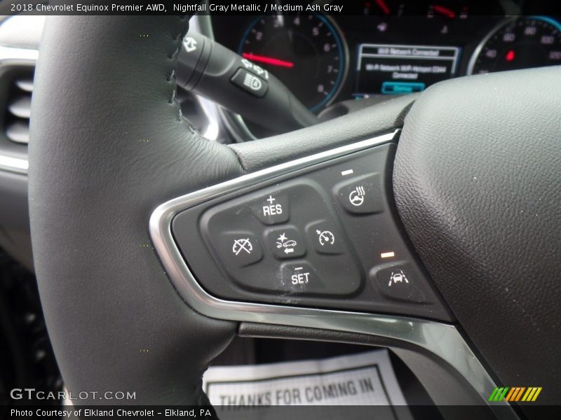 Nightfall Gray Metallic / Medium Ash Gray 2018 Chevrolet Equinox Premier AWD