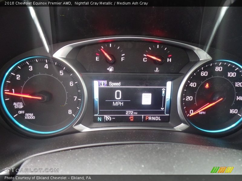 Nightfall Gray Metallic / Medium Ash Gray 2018 Chevrolet Equinox Premier AWD