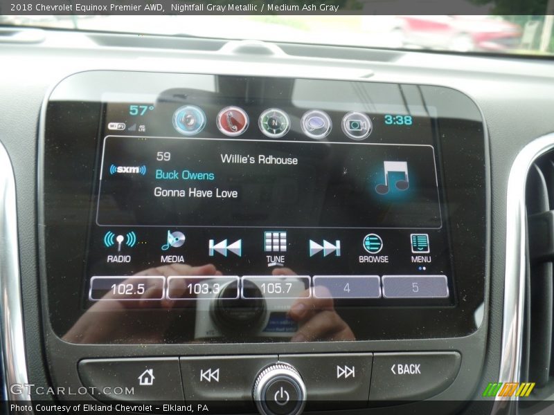 Nightfall Gray Metallic / Medium Ash Gray 2018 Chevrolet Equinox Premier AWD