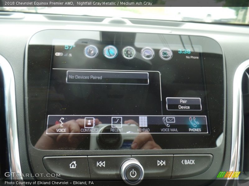 Nightfall Gray Metallic / Medium Ash Gray 2018 Chevrolet Equinox Premier AWD