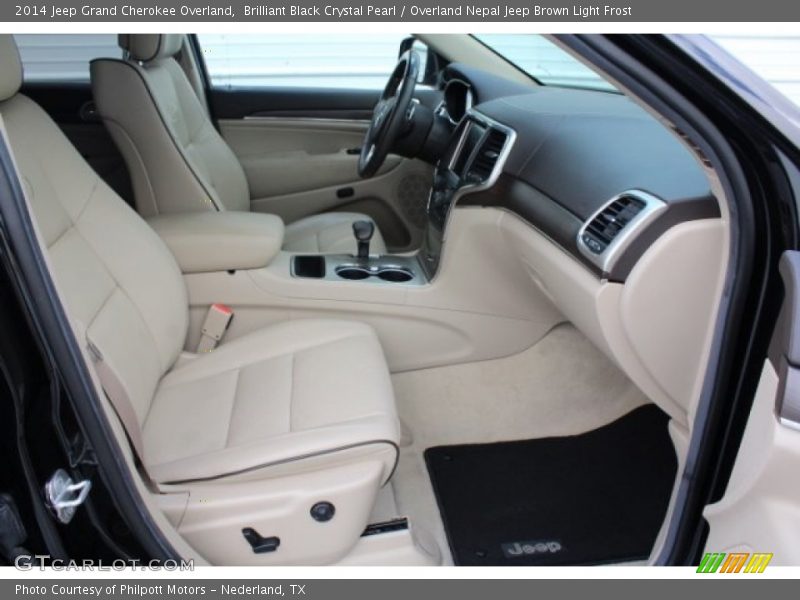Brilliant Black Crystal Pearl / Overland Nepal Jeep Brown Light Frost 2014 Jeep Grand Cherokee Overland