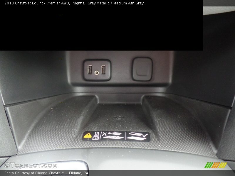Nightfall Gray Metallic / Medium Ash Gray 2018 Chevrolet Equinox Premier AWD