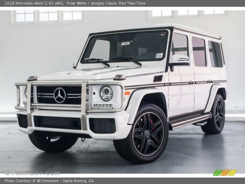 Polar White / designo Classic Red Two-Tone 2018 Mercedes-Benz G 63 AMG