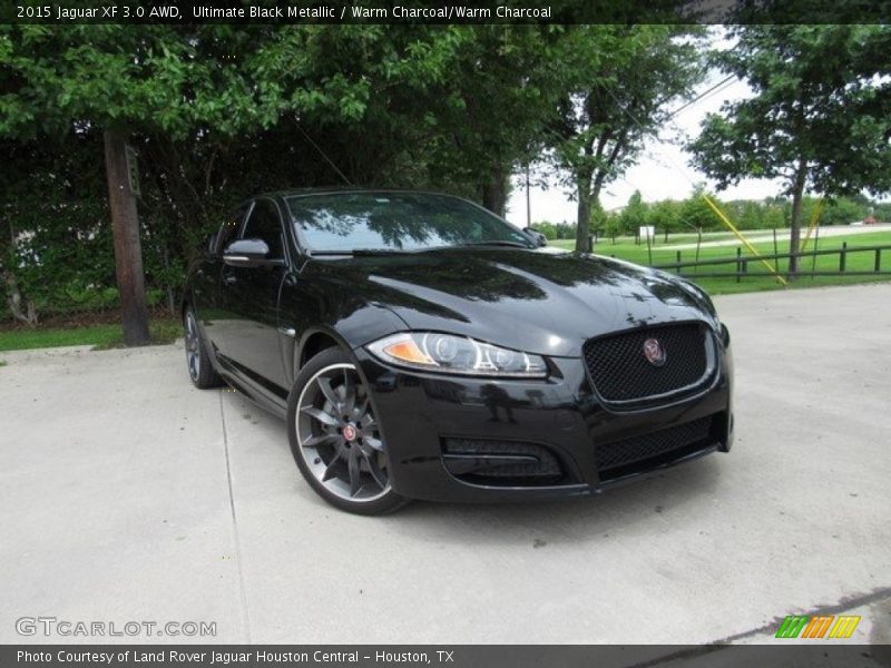 Ultimate Black Metallic / Warm Charcoal/Warm Charcoal 2015 Jaguar XF 3.0 AWD