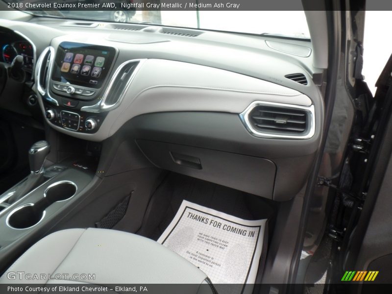 Nightfall Gray Metallic / Medium Ash Gray 2018 Chevrolet Equinox Premier AWD