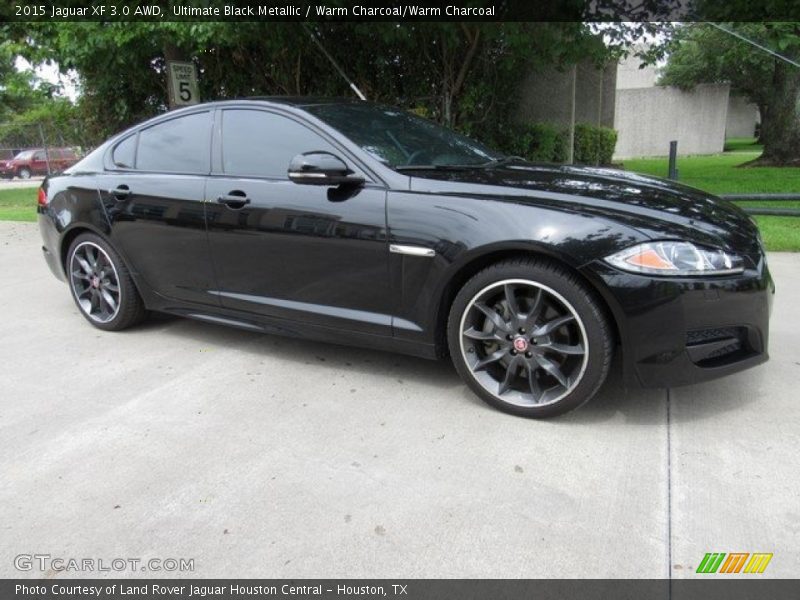 Ultimate Black Metallic / Warm Charcoal/Warm Charcoal 2015 Jaguar XF 3.0 AWD
