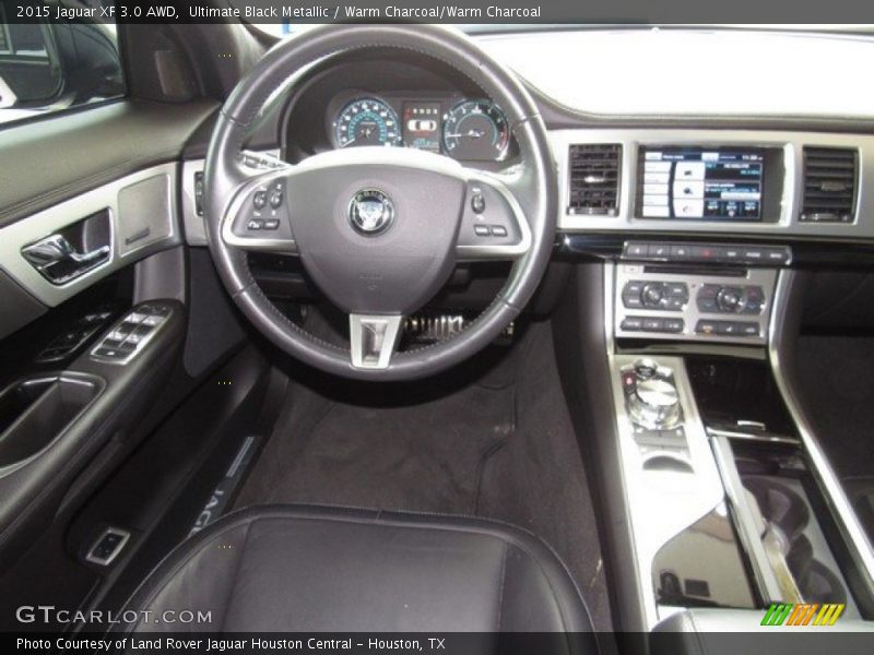Ultimate Black Metallic / Warm Charcoal/Warm Charcoal 2015 Jaguar XF 3.0 AWD