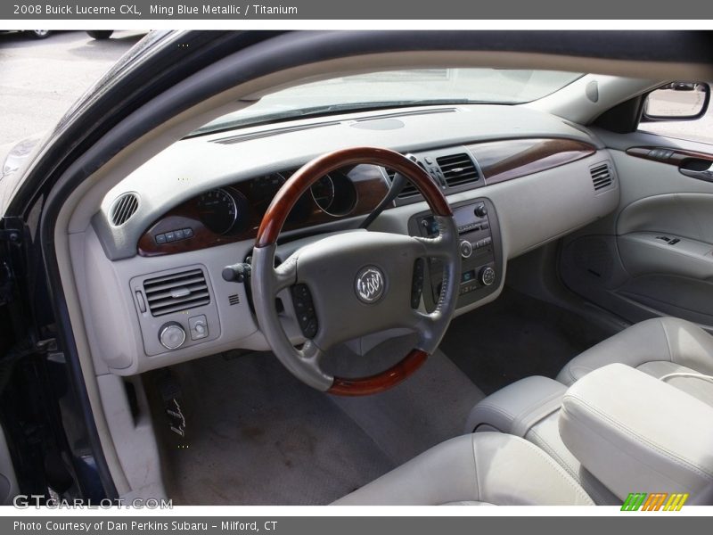 Ming Blue Metallic / Titanium 2008 Buick Lucerne CXL
