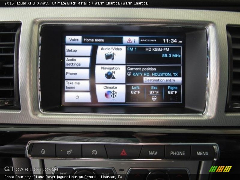 Ultimate Black Metallic / Warm Charcoal/Warm Charcoal 2015 Jaguar XF 3.0 AWD