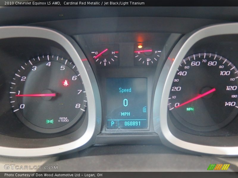 Cardinal Red Metallic / Jet Black/Light Titanium 2010 Chevrolet Equinox LS AWD