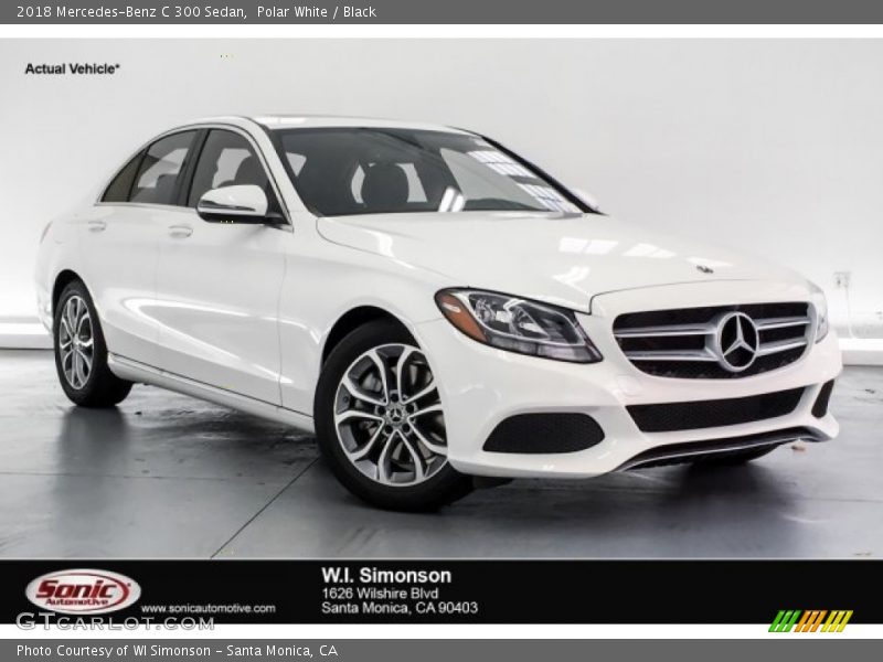 Polar White / Black 2018 Mercedes-Benz C 300 Sedan