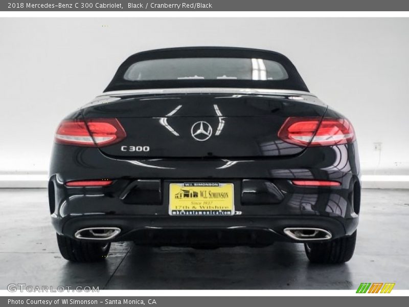 Black / Cranberry Red/Black 2018 Mercedes-Benz C 300 Cabriolet