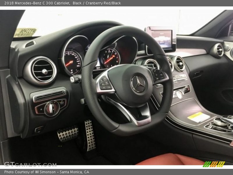 Black / Cranberry Red/Black 2018 Mercedes-Benz C 300 Cabriolet
