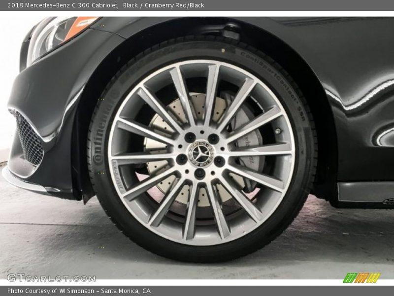 Black / Cranberry Red/Black 2018 Mercedes-Benz C 300 Cabriolet