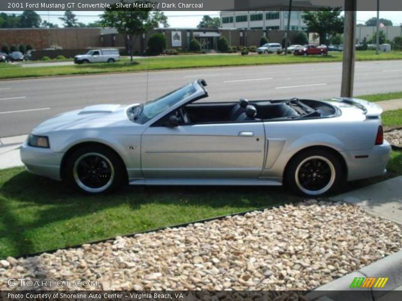 Silver Metallic / Dark Charcoal 2001 Ford Mustang GT Convertible