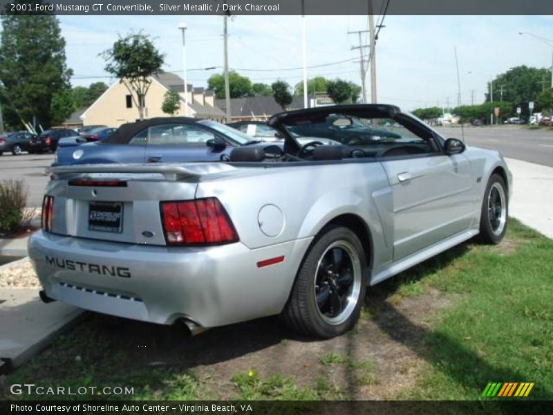 Silver Metallic / Dark Charcoal 2001 Ford Mustang GT Convertible