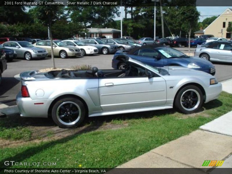 Silver Metallic / Dark Charcoal 2001 Ford Mustang GT Convertible