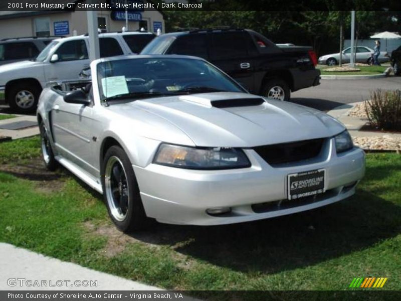 Silver Metallic / Dark Charcoal 2001 Ford Mustang GT Convertible