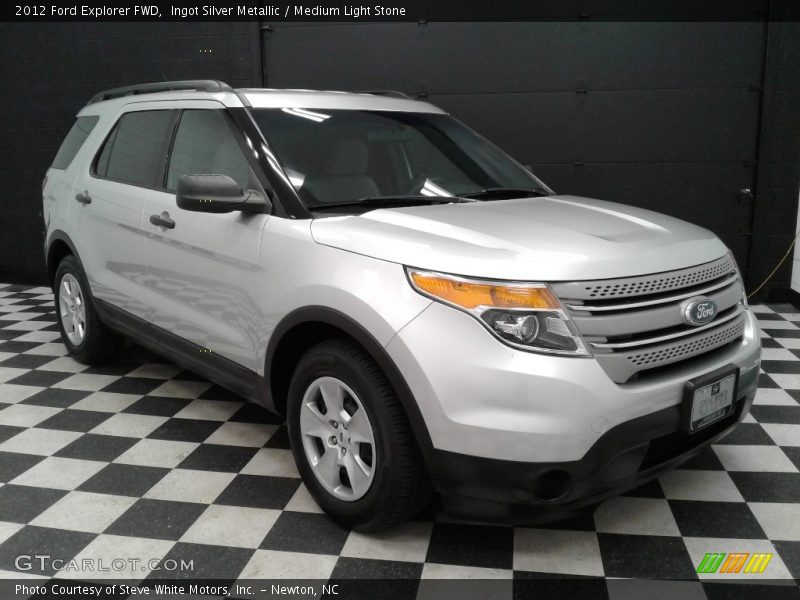Ingot Silver Metallic / Medium Light Stone 2012 Ford Explorer FWD