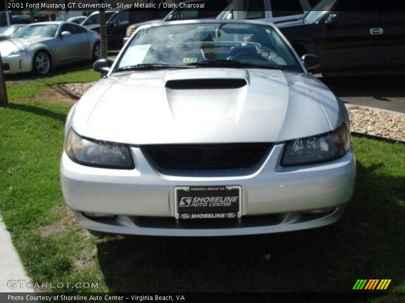 Silver Metallic / Dark Charcoal 2001 Ford Mustang GT Convertible
