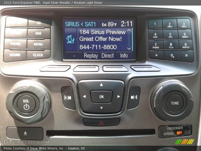Ingot Silver Metallic / Medium Light Stone 2012 Ford Explorer FWD