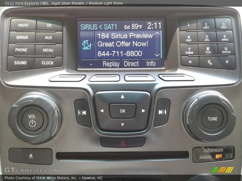 Ingot Silver Metallic / Medium Light Stone 2012 Ford Explorer FWD