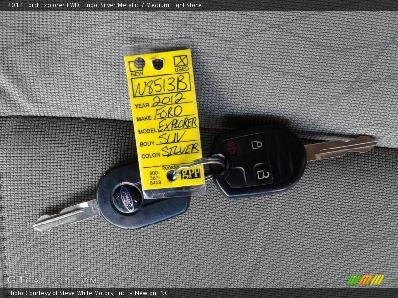 Ingot Silver Metallic / Medium Light Stone 2012 Ford Explorer FWD