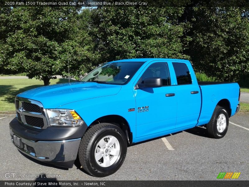 Holland Blue / Black/Diesel Gray 2018 Ram 1500 Tradesman Quad Cab 4x4