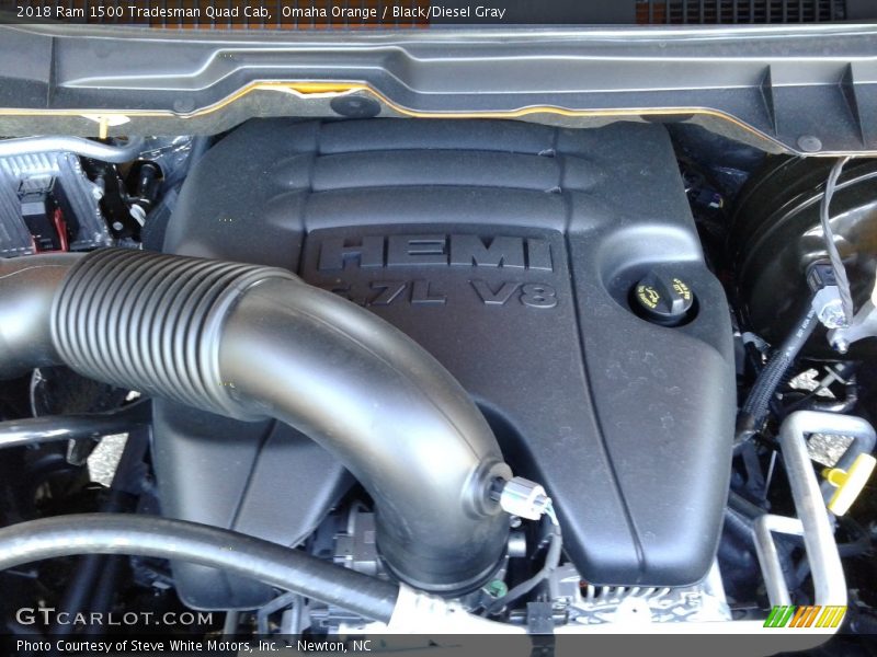 Omaha Orange / Black/Diesel Gray 2018 Ram 1500 Tradesman Quad Cab