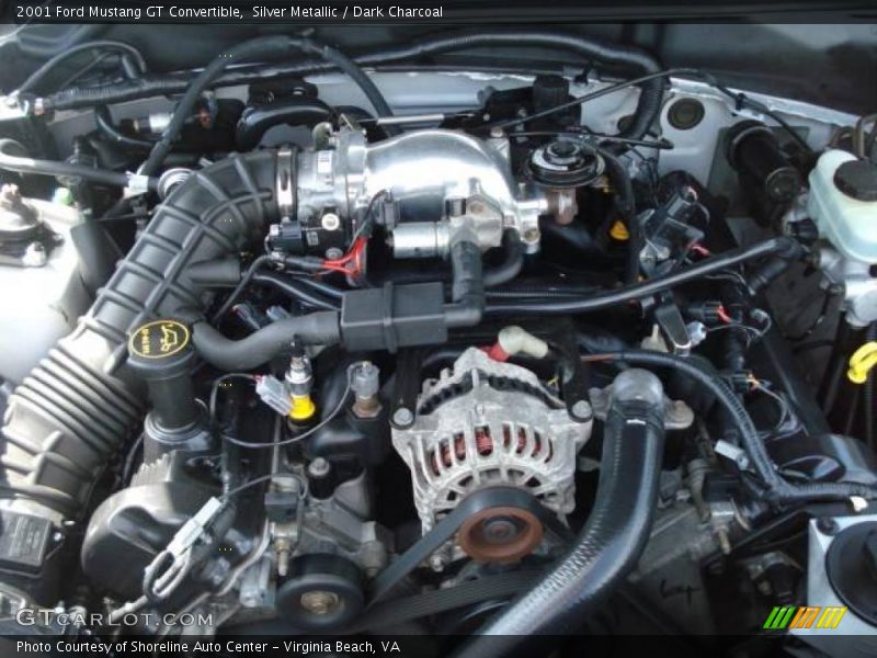 Silver Metallic / Dark Charcoal 2001 Ford Mustang GT Convertible